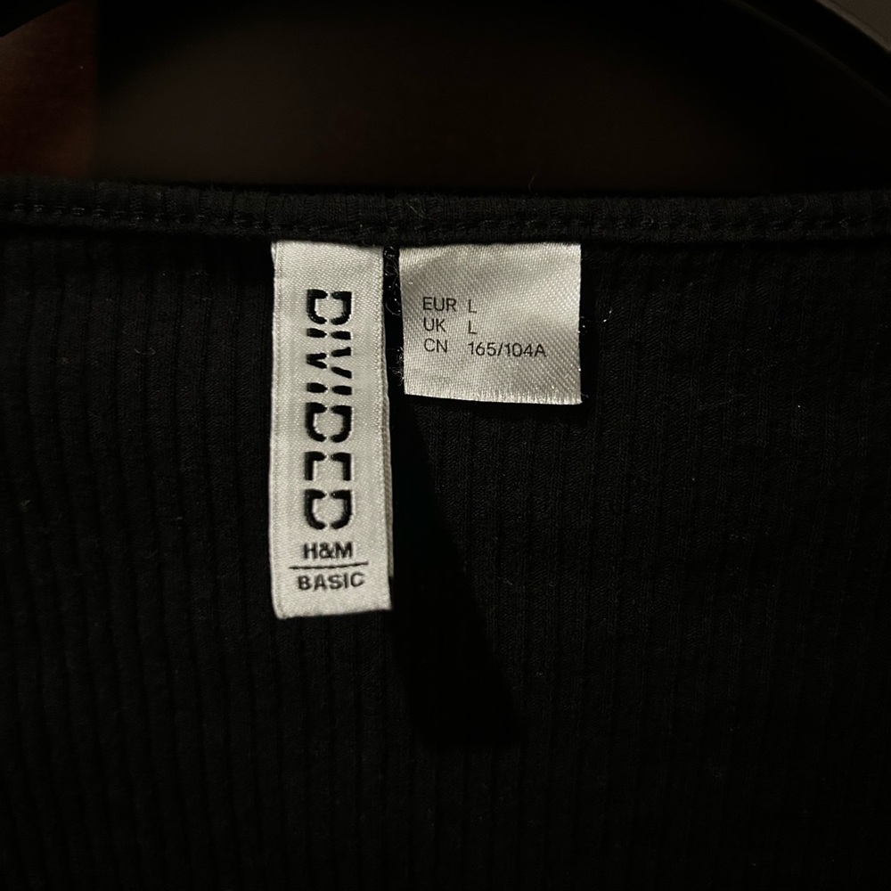 H&M Basic Black Ribbed Top